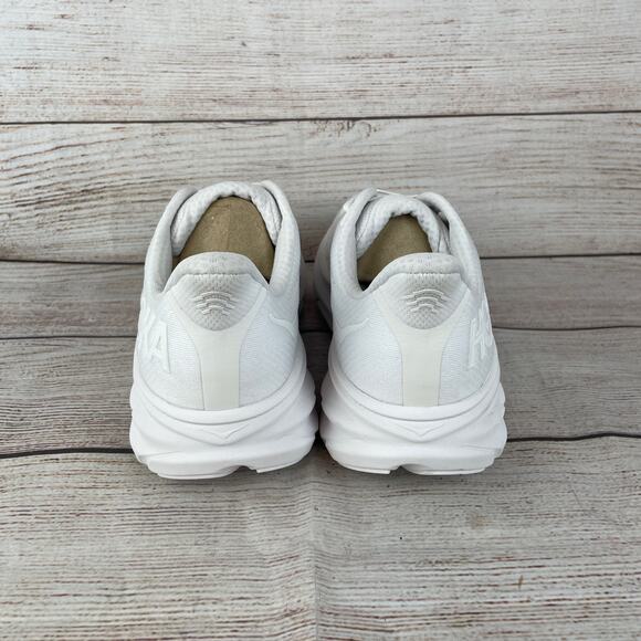 Hoka One Clifton 9 Womens Sz 11B Running Shoes Triple White - TRIED ON ONLY! - Picture 5 of 9